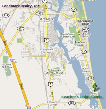 Beacher's Lodge Condos is a oceanfront condo located at Crescent Beach Fl, about 5 miles south of St. Augustine Beach.